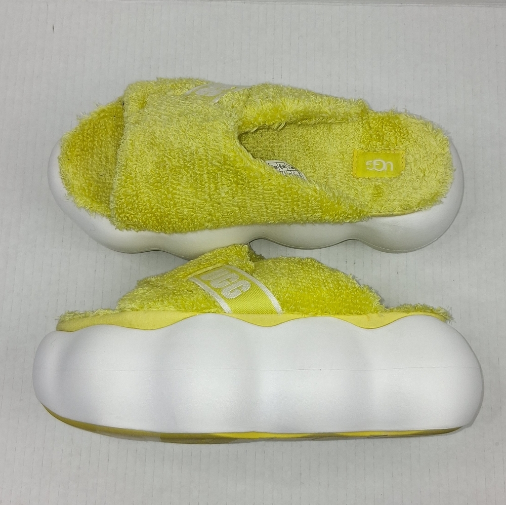 Ugg Sugarcloud Yellow Slide Platform Sandals - image 3